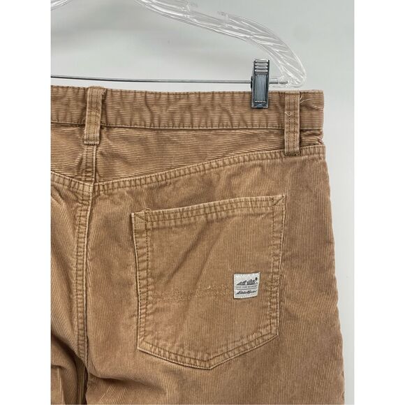 Eddie Bauer Corduroy Pants Straight Fit Men's Size 36x27 Brown Tan‎ Khaki - Picture 9 of 11